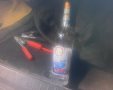 בקבוק אלכוהול שנתפס אצל אחד הנהגים. צילום: דוברות המשטרה 
