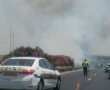שריפת קוצים בכביש 1: הכביש נפתח לתנועה 