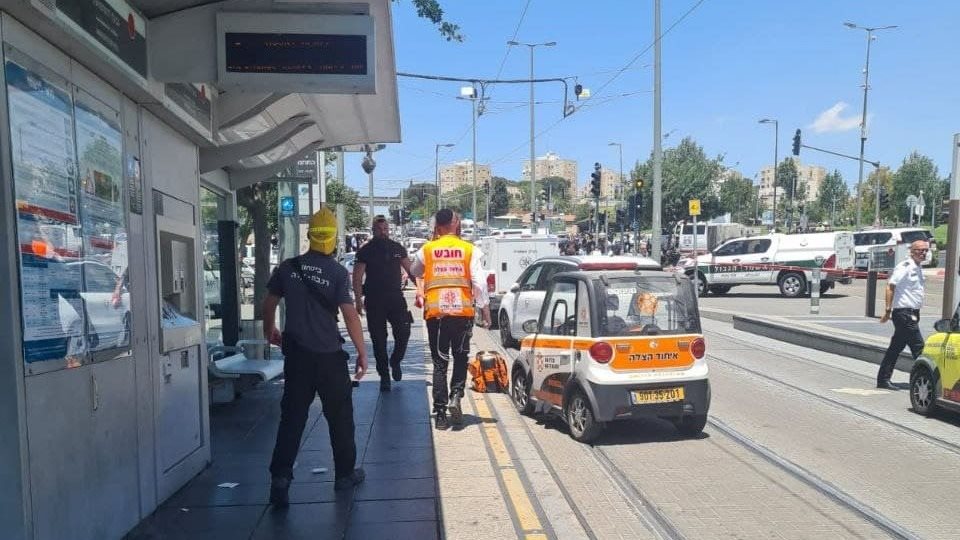 זירת הפיגוע בירושלים. צילום: דוברות איחוד הצלה