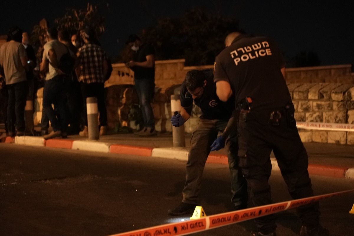 זירת הפיגוע. צילום: דוברות המשטרה 